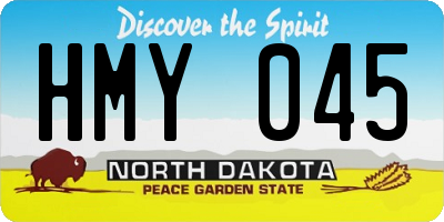 ND license plate HMY045