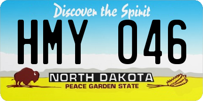 ND license plate HMY046