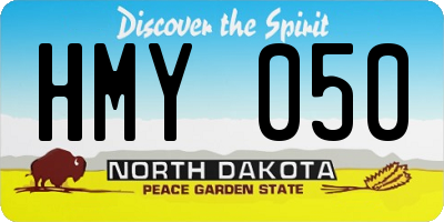 ND license plate HMY050