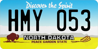 ND license plate HMY053
