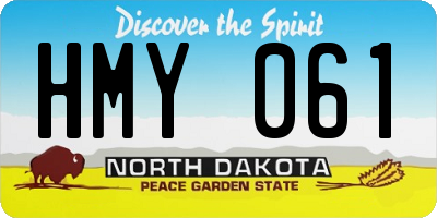 ND license plate HMY061