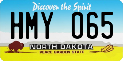ND license plate HMY065