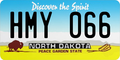 ND license plate HMY066