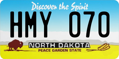 ND license plate HMY070