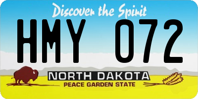 ND license plate HMY072