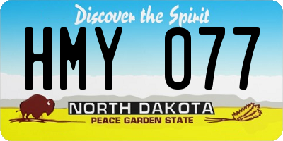 ND license plate HMY077