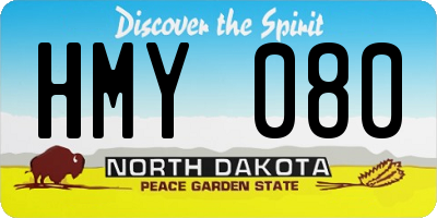 ND license plate HMY080