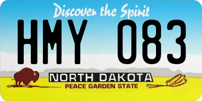 ND license plate HMY083