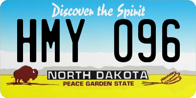 ND license plate HMY096