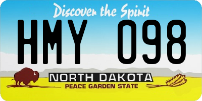 ND license plate HMY098