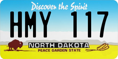 ND license plate HMY117