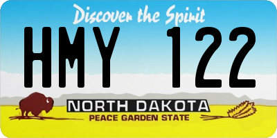 ND license plate HMY122