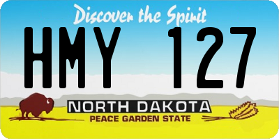 ND license plate HMY127