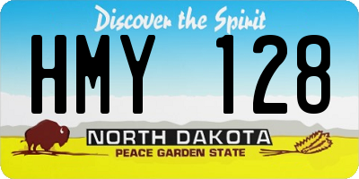 ND license plate HMY128