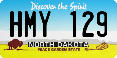 ND license plate HMY129