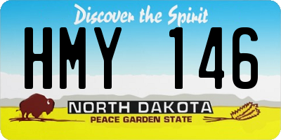 ND license plate HMY146