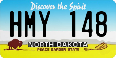 ND license plate HMY148