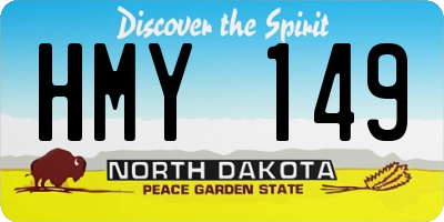 ND license plate HMY149