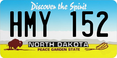 ND license plate HMY152