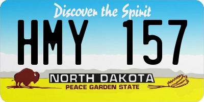 ND license plate HMY157