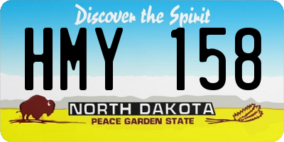 ND license plate HMY158