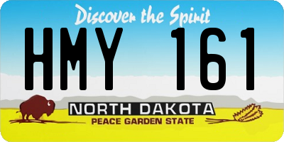 ND license plate HMY161
