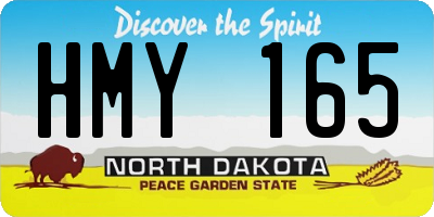 ND license plate HMY165