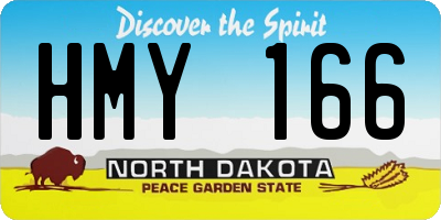 ND license plate HMY166