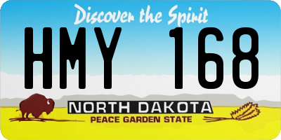 ND license plate HMY168