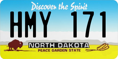 ND license plate HMY171