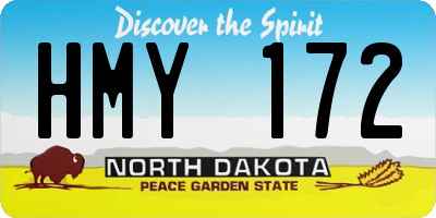 ND license plate HMY172