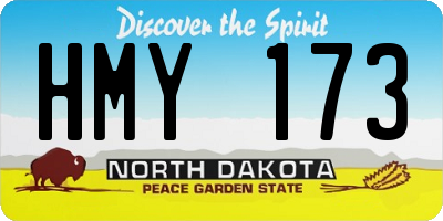 ND license plate HMY173