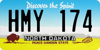 ND license plate HMY174