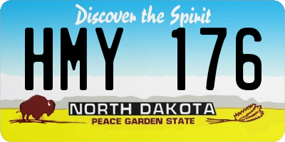 ND license plate HMY176