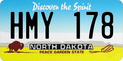 ND license plate HMY178