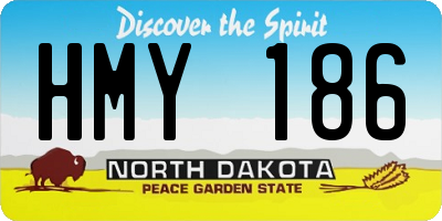 ND license plate HMY186