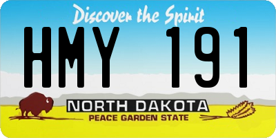 ND license plate HMY191