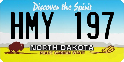ND license plate HMY197