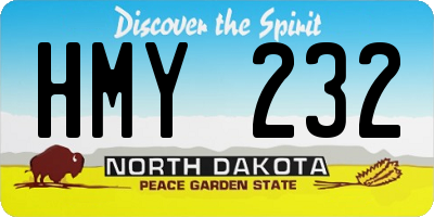 ND license plate HMY232
