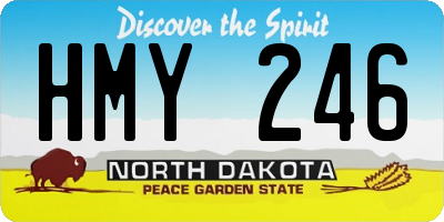 ND license plate HMY246