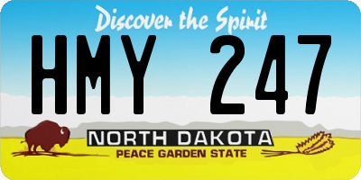 ND license plate HMY247