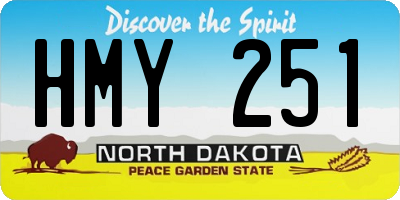 ND license plate HMY251