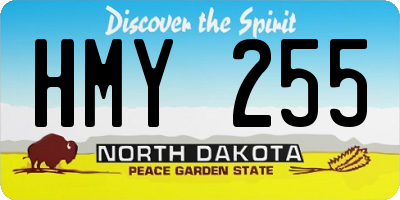 ND license plate HMY255