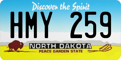 ND license plate HMY259