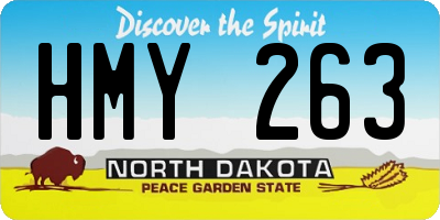 ND license plate HMY263