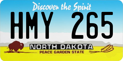ND license plate HMY265