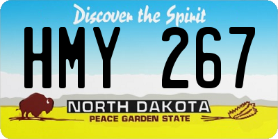 ND license plate HMY267
