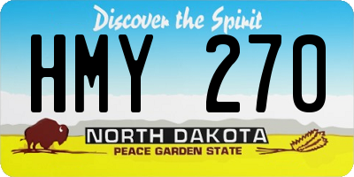 ND license plate HMY270