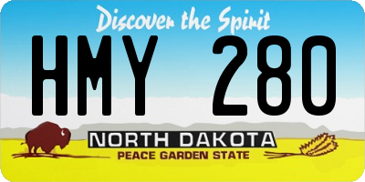 ND license plate HMY280
