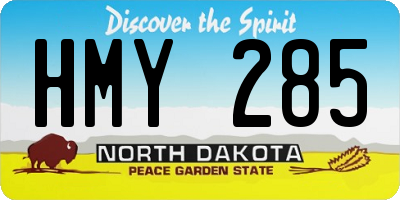ND license plate HMY285